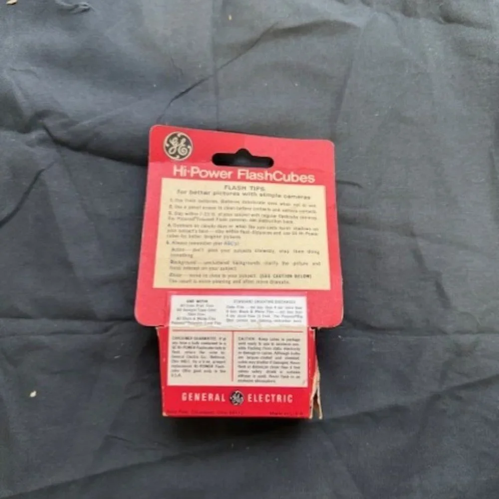 GE Hi-Power FlashCubes For Polaroid Focused Flash Cameras